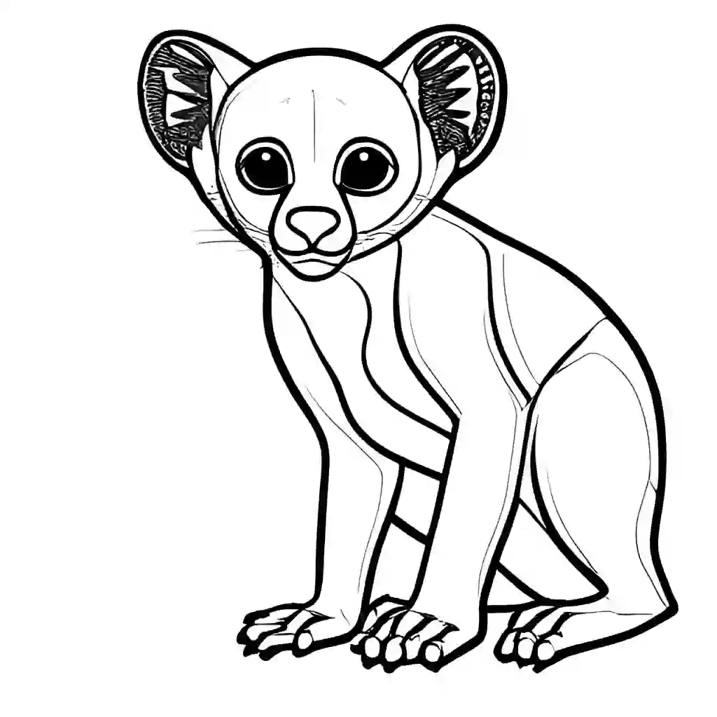 Kinkajous coloring pages